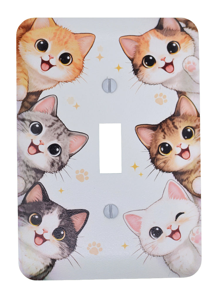 Cute Animal Cat and Mouse Wall Plate Covers – Maxi Size 5" x 3.5" Toggle, Rocker, Printed Rocker – Cute & Playful Home Decor, Decorative Wallplates