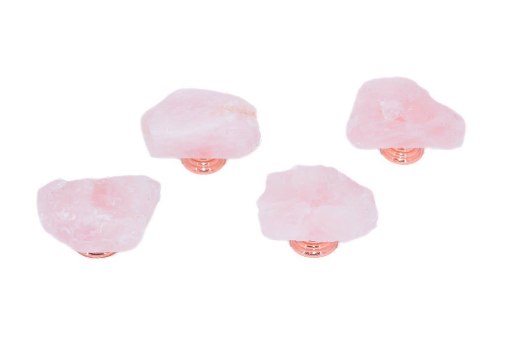 Rose Quartz Stone Drawer Knobs, Light Pink Cabinet Knobs (4 Pack), Pul Designs Ablaze Rose Quartz Stone Drawer Knobs, Light Pink Cabinet Knobs (4 Pack), Pul Designs Ablaze