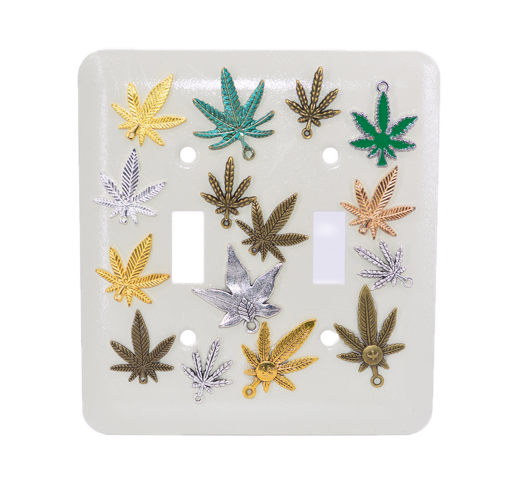 Marijuana Weed-themed 3D Dimensional Oversized Decorative Light Switch Cover 420 Stoner Handcrafted