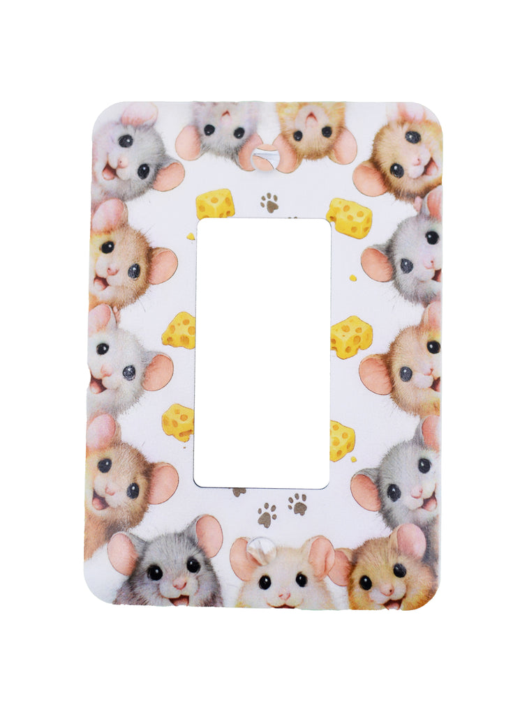 Cute Animal Cat and Mouse Wall Plate Covers – Maxi Size 5" x 3.5" Toggle, Rocker, Printed Rocker – Cute & Playful Home Decor, Decorative Wallplates