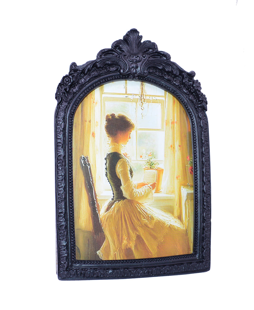 Baroque Gothic Picture Frame, 4x6 or 5x7 images, Hanging or Tabletop