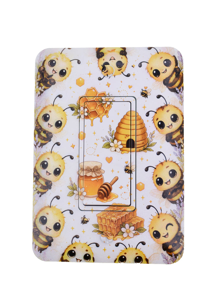 Cute Insect Bee and Butterfly Wall Plate Covers – Maxi Size 5" x 3.5" Toggle, Rocker, Printed Rocker – Cute & Playful Home Decor, Decorative Wallplates